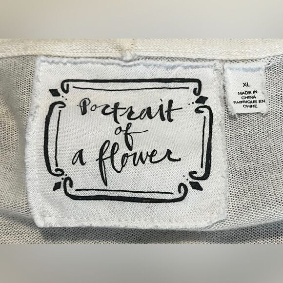 Portrait of a Flower Hummingbird Tie Neck Sweater - Picture 3 of 6